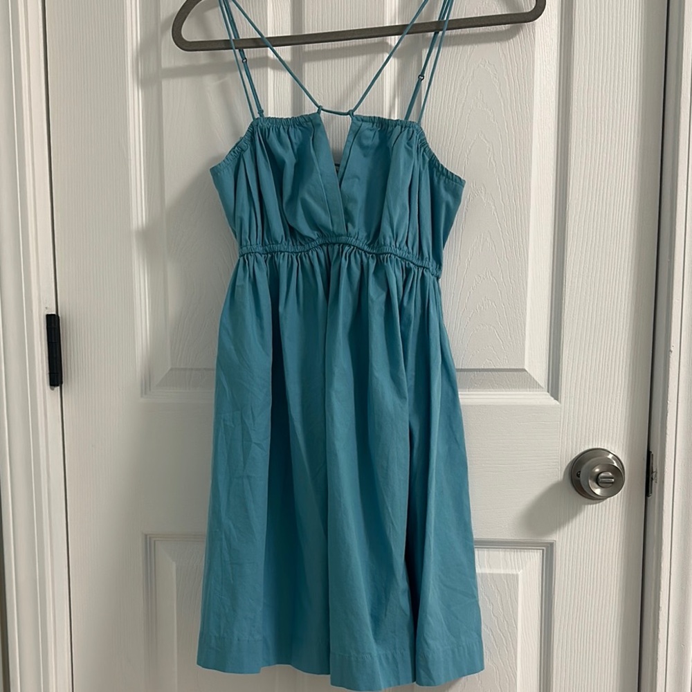 Abercrombie & Fitch Blue Strappy Babydoll Mini Dress
